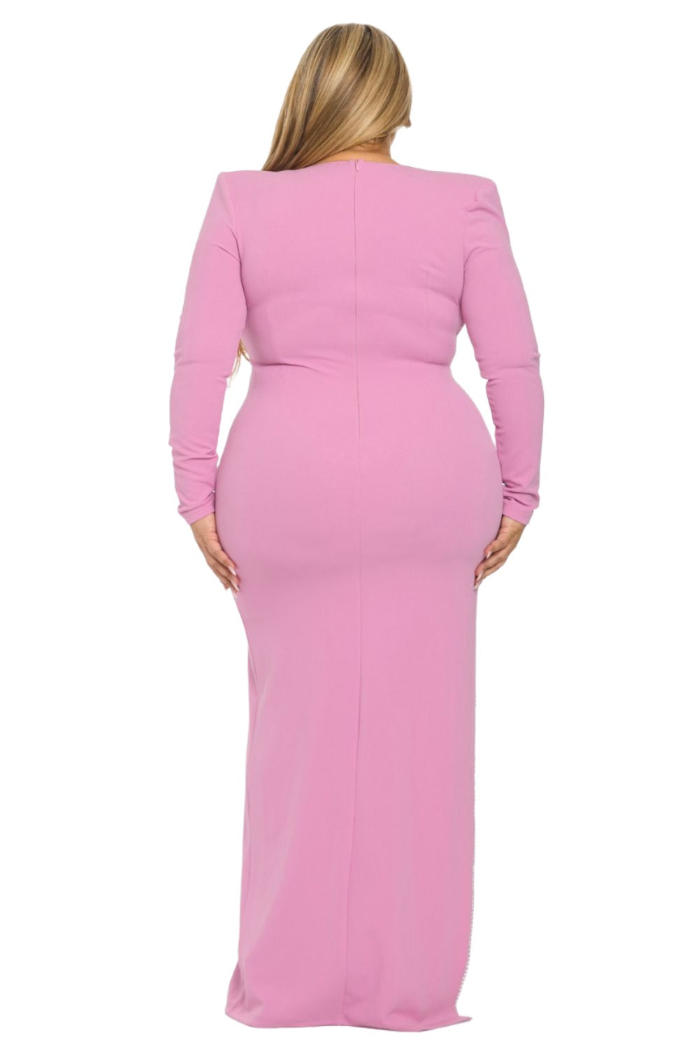 PLUS- Pink dress set with bodysuit